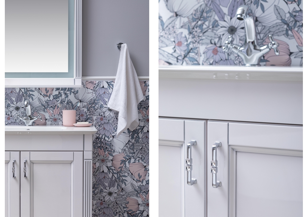 Комплект мебели для ванной Aquanet Селена 90 белый/серебро 00233126 - Вид №5