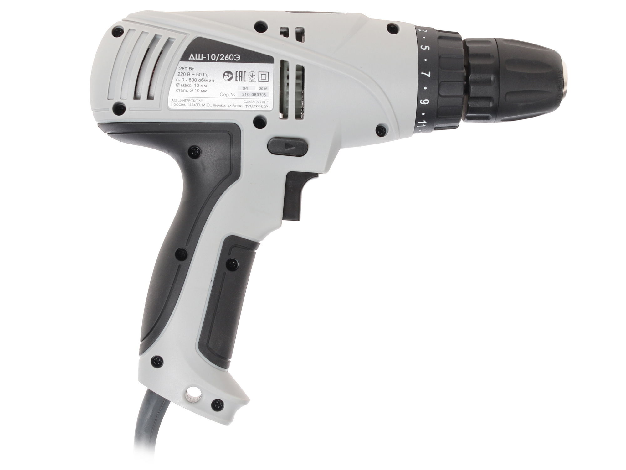 Дрель-шуруповерт Интерскол ДШ-10/260Э 1052507 STDN-0110791 - Вид №1