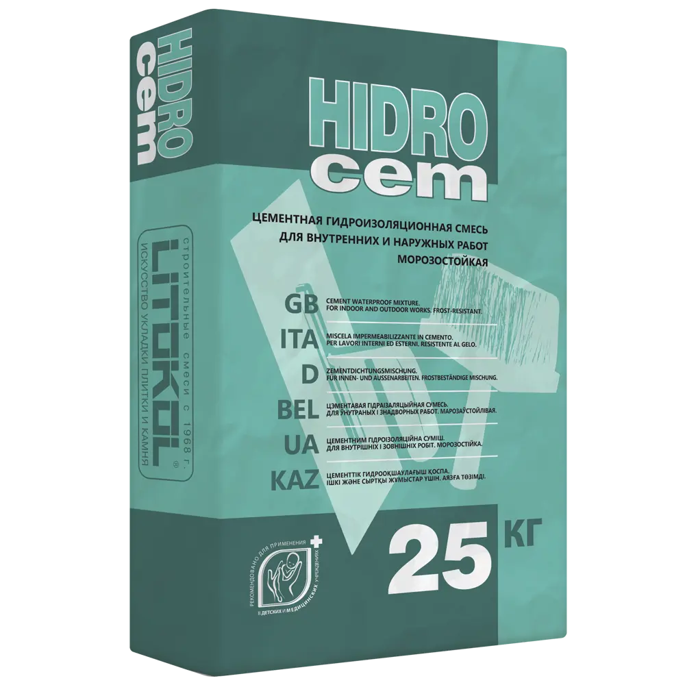 Сухая смесь для гидроизоляции Litokol Hidrocem 25 кг STLM-2037319