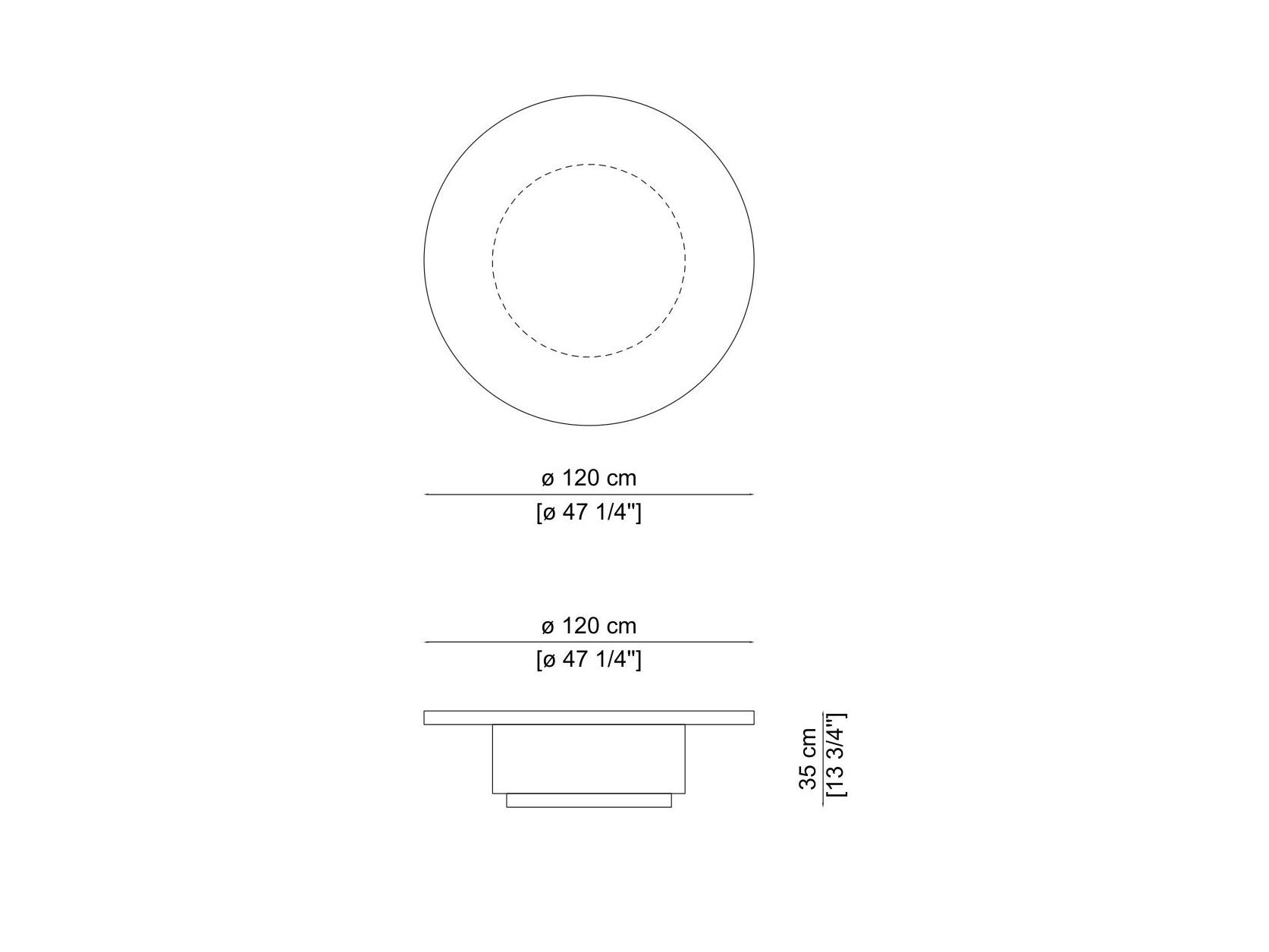Травертин круглый низкий журнальный столик Davani Purity ARCH-00088427 - Вид №9