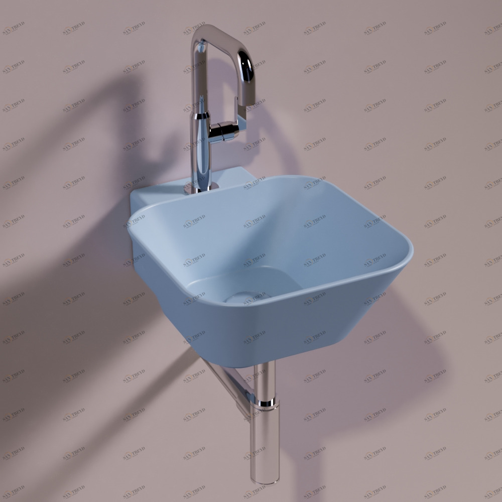 WA07PERVINCAMATT Подвесная раковина настенная квадратная Simas 