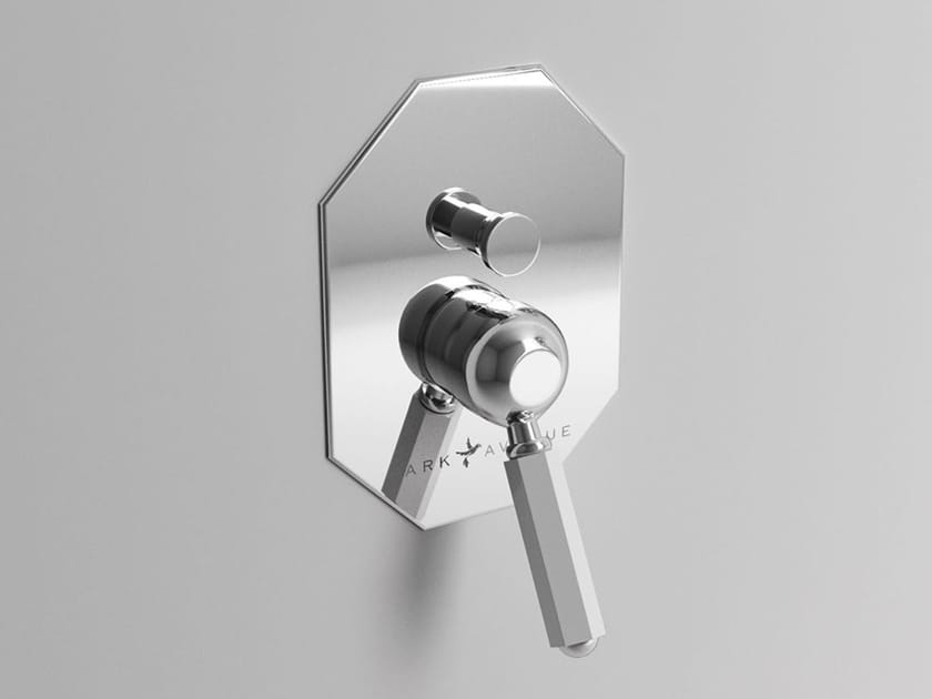 Встраиваемый смеситель для душа с 2 отверстиями и переключателем Park Avenue Dark White ARCH-00034933