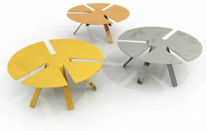 altreforme Низкий круглый алюминиевый журнальный столик Dream