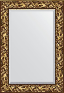 BY 3441 Зеркало с фацетом в багетной раме - византия золото 99 mm EVOFORM Exclusive