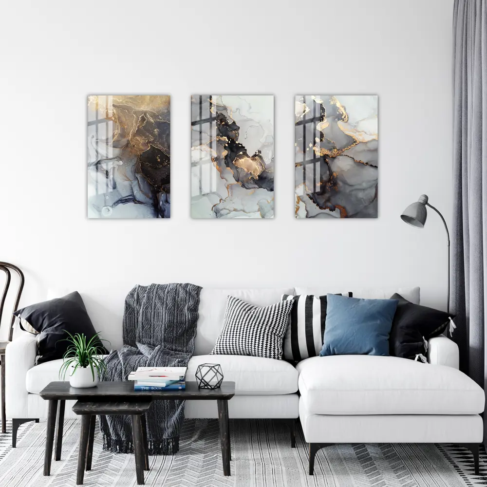 Картина на стекле «Белый акрил 2» 40x60 см 82977336 STLM-2081953 ARTABOSKO  - Вид №6