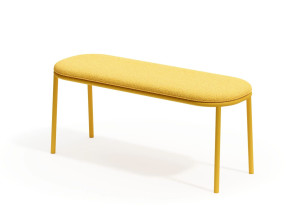 Алюминиевая и тканевая садовая скамейка