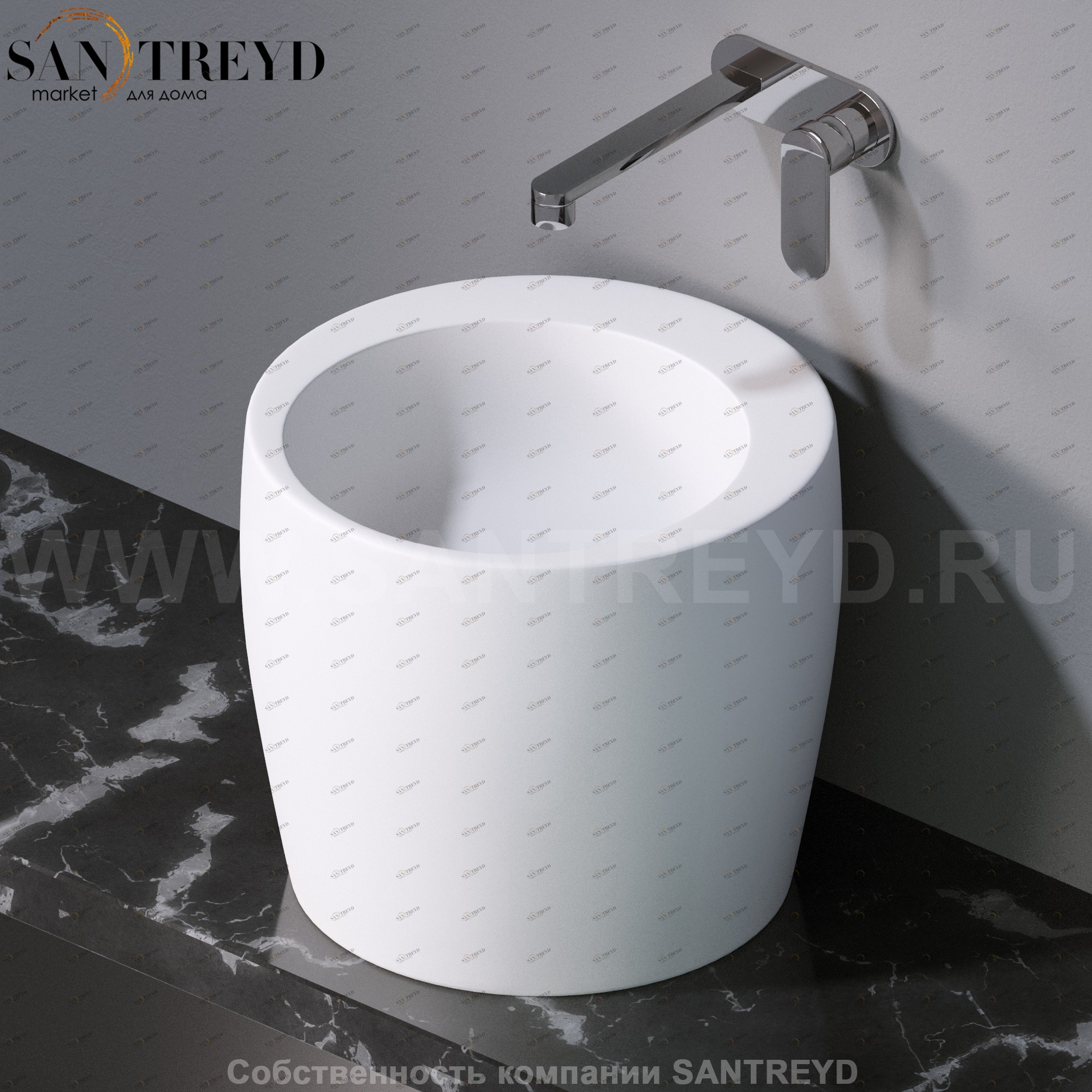 L101101 Накладная раковина на столешницу  круглая A. e T. Italia TOTEM AeT ITALIA