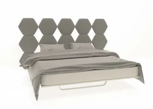 Barel Двуспальная кровать из ткани с мягким изголовьем