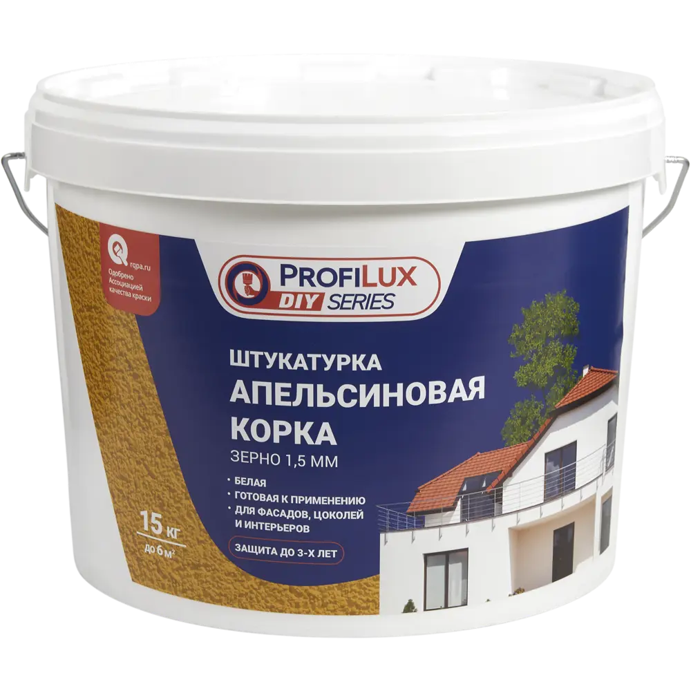 Декоративная штукатурка Profilux с фактурой апельсиновой корки 15 кг 82419183 STLM-0027013 - Вид №1