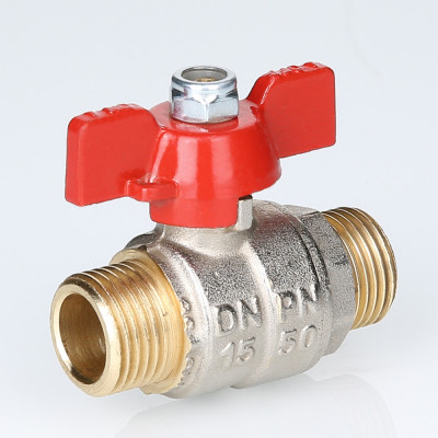 S.219.06 Кран шаровой ENOLGAS BASIC с ручкой «бабочкой» и наружной резьбой Valtec 1"  - Вид №3