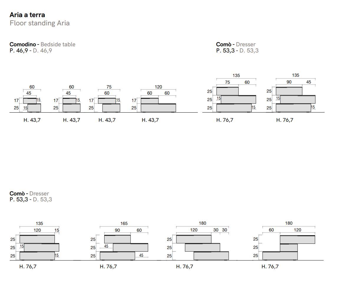 Комод / тумбочка из меламиновой ткани Adok ARIA A TERRA ARCH-00062298 - Вид №5