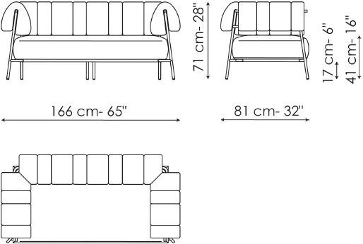 Bonaldo 2-местный тканевый диван sun-id-1490744 - Вид №3