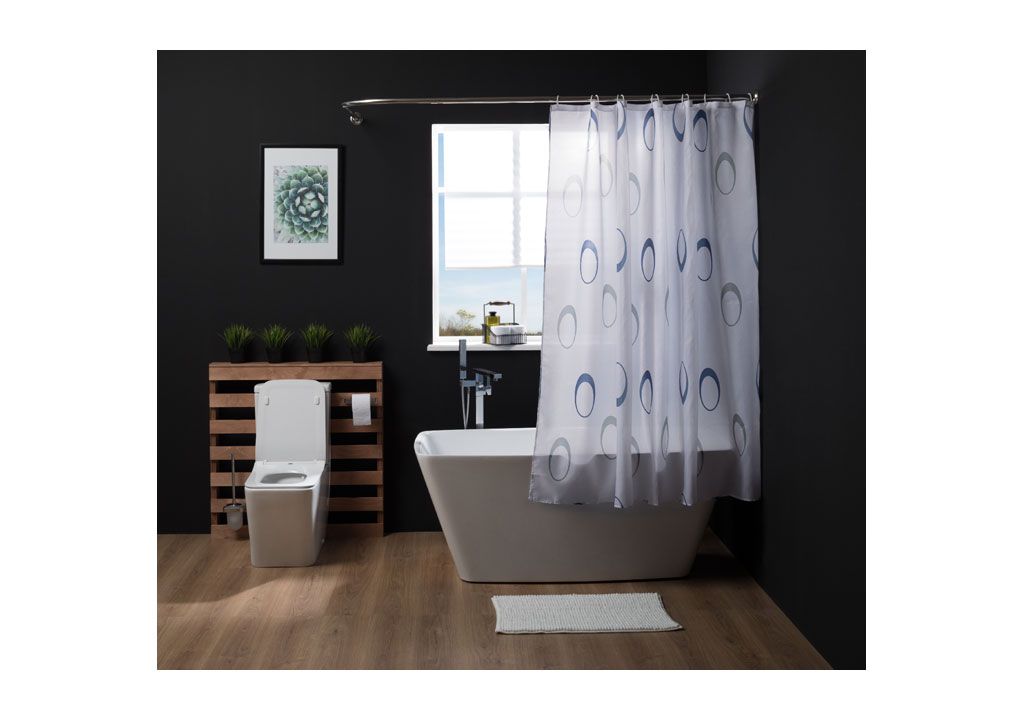Шторка для ванны Aquanet SC7033A 180см, круги  - Вид №1