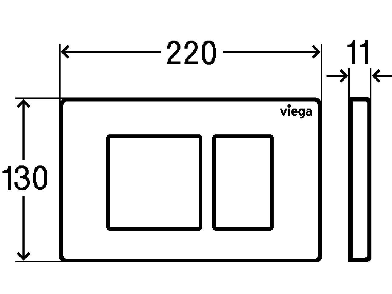 Панель управления туалетом из нержавеющей стали Viega Italia Visign ARCH-00051218 - Вид №2