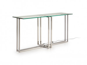 098625 Консоль с подсветкой 150X40 LED сталь Schuller Aurea