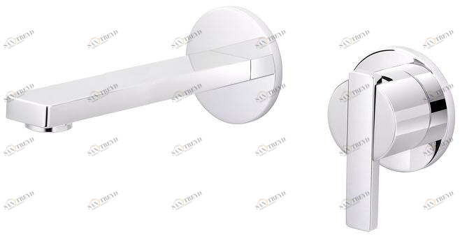 rvb Смеситель для умывальника настенный на 2 отверстия Line 4575.--.52