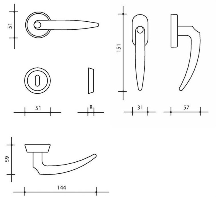 KLEIS Ручка из латуни в современном стиле Calliope sun-id-1442480 - Вид №7