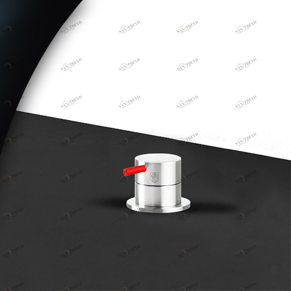 Смеситель для раковины сталь глянцевая с красной ручкой Toki Radomonte TKI12LCIL25