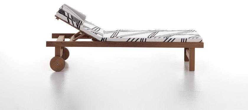 Very Wood Садовая кушетка Iroko на колесиках Capri sun-id-1473875 - Вид №1