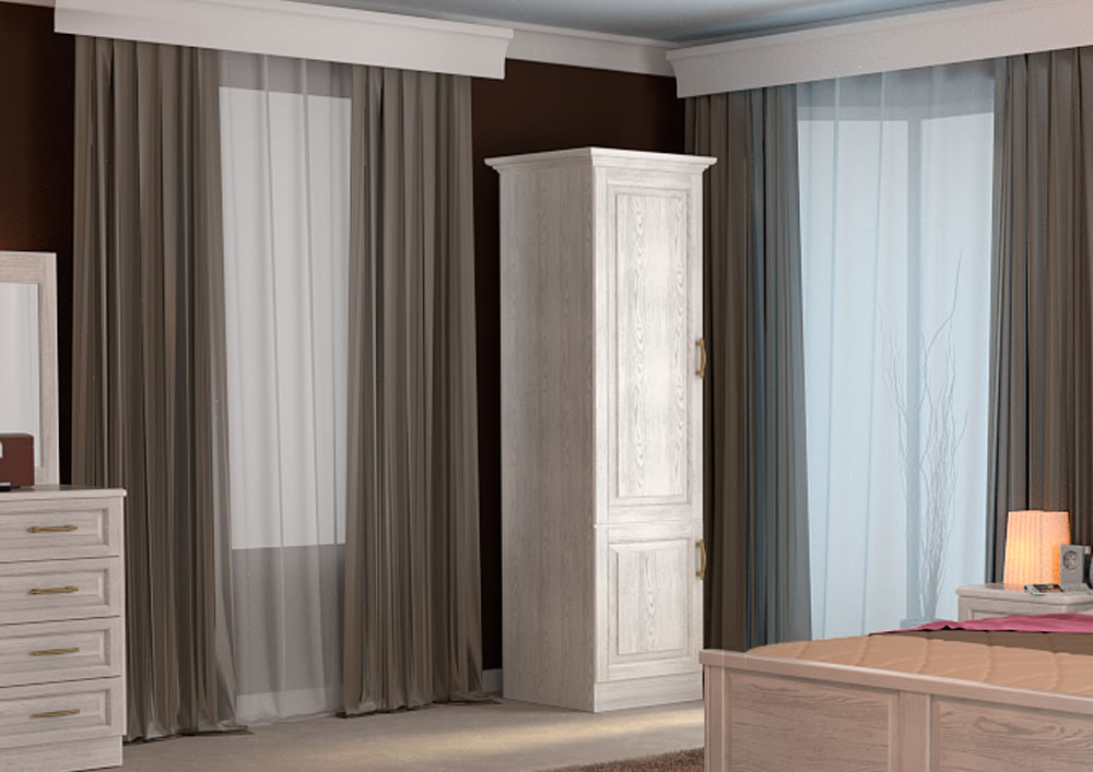 Шкаф бельевой белый одностворчатый "Эдем" DREAMLINE ЭДЕМ 174060 Белый  - Вид №4