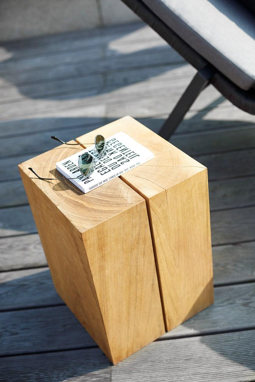 solpuri Табурет / журнальный столик из тика Blocc sun-id-1483637 - Вид №4