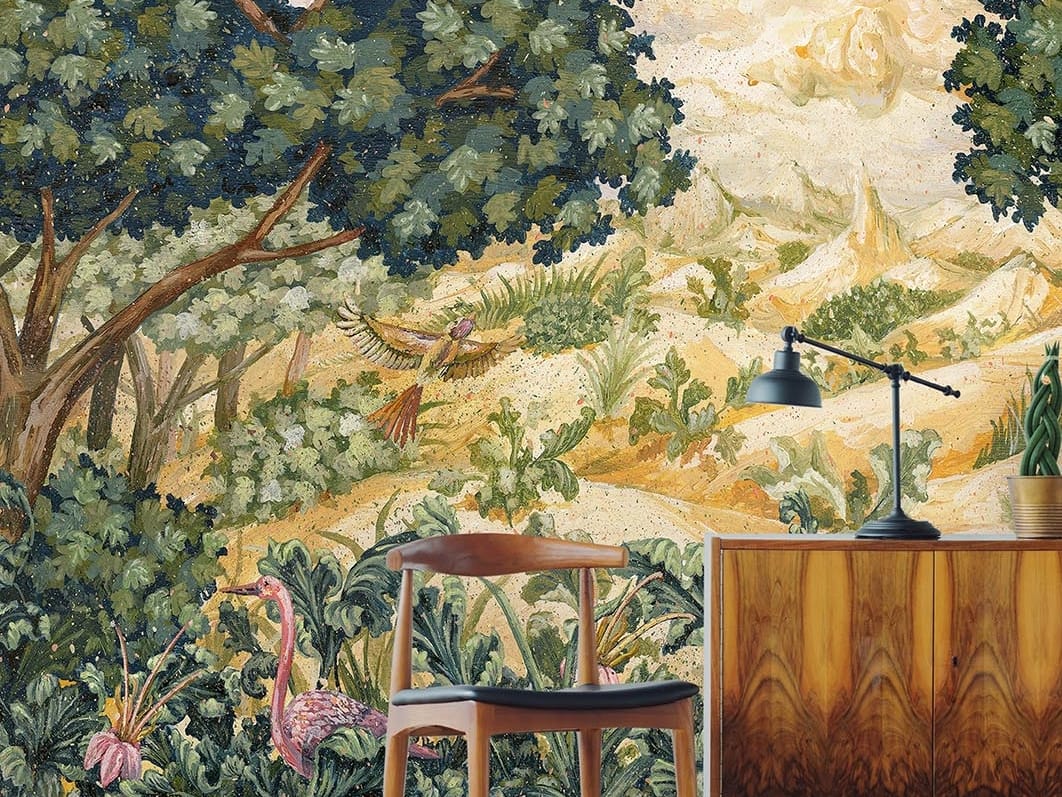 Тропические обои ПВХ бесплатно, ЭКО, моющиеся WallPepper Online SELECTION ARCH-00015269