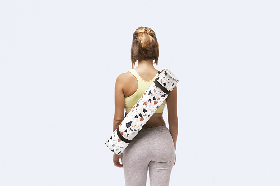 DYYOGAMTW Коврик для йоги terazzo yoga белый Doiy  - Вид №2