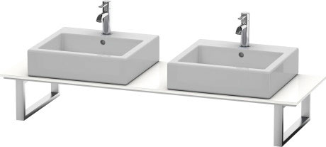 XL046C06969 Консоль для накладных раковин и встраиваемых умывальников, для угла слева X-Large #XL046C 550 мм Орех брашированный (натуральный шпон) Duravit - Вид №2