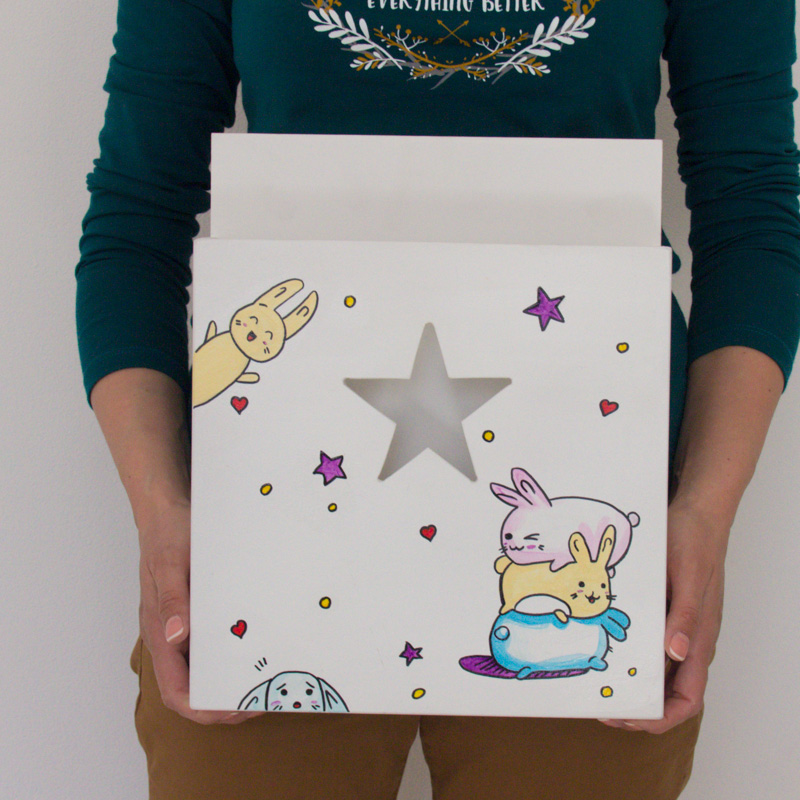 Карман для книг бирюзовый с облачком VAMVIGVAM  282240 Голубой Santreyd  - Вид №6