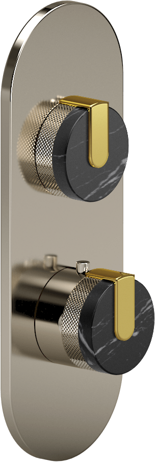 E-8026-R2MBE0-L1AU-PN-T Планка M-Series с 2 ручками - Внешняя часть GRAFF MOD+