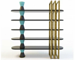 MARIONI Книжный шкаф из лакированного дерева отдельно стоящий Palm 02961