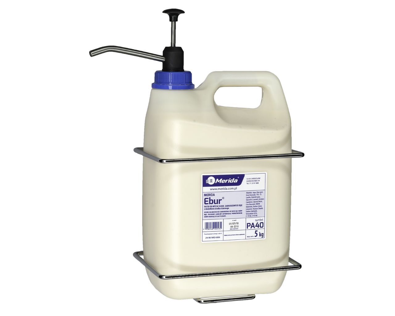 PA40 Паста для мытья сильно загрязненных рук ЭБУР, канистра 5 кг Merida  - Вид №1