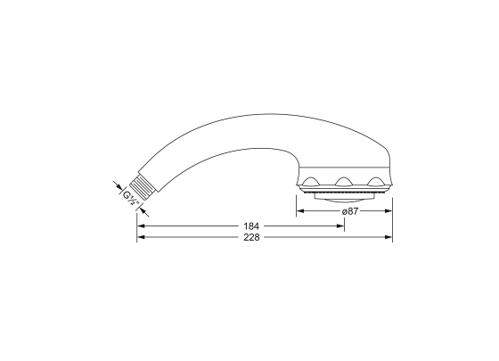 Ручной душ ½" JOERGER Aphrodite 649.13.355.000 - Вид №1