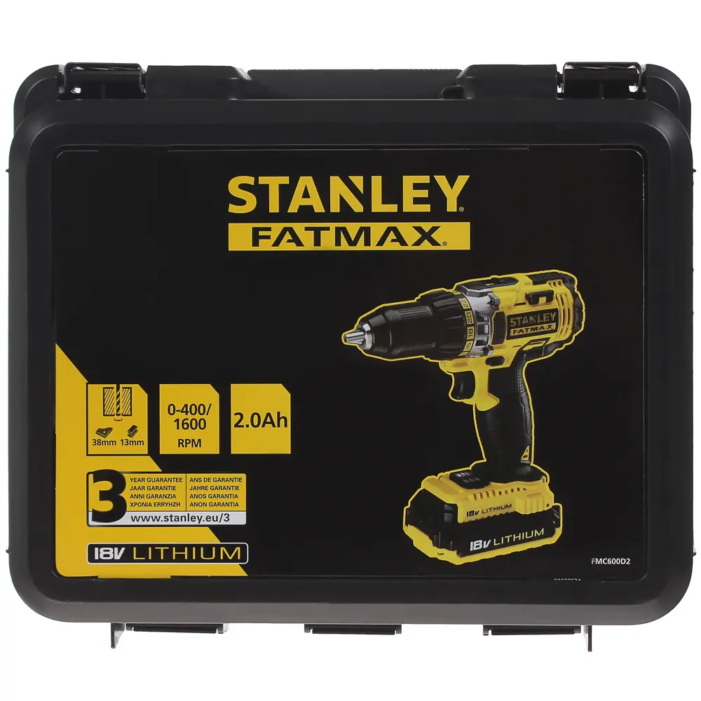 Шуруповерт аккумуляторный Stanley Fatmax FMC600D2, 18 В Li-ion 2х2 Ач STLM-2201168 - Вид №4