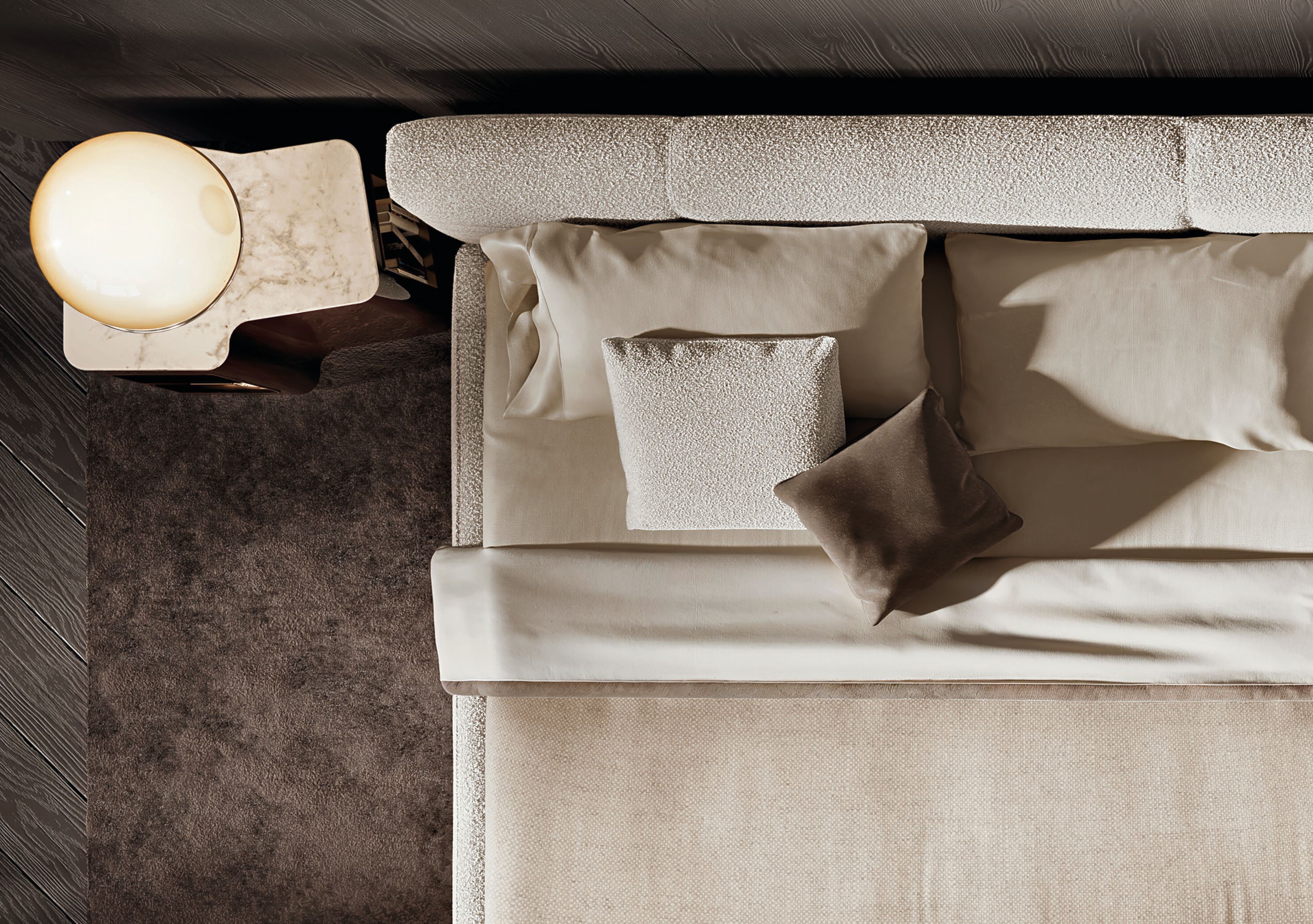 Двуспальная кровать с мягкой тканью Minotti Yves ARCH-00011389 - Вид №2