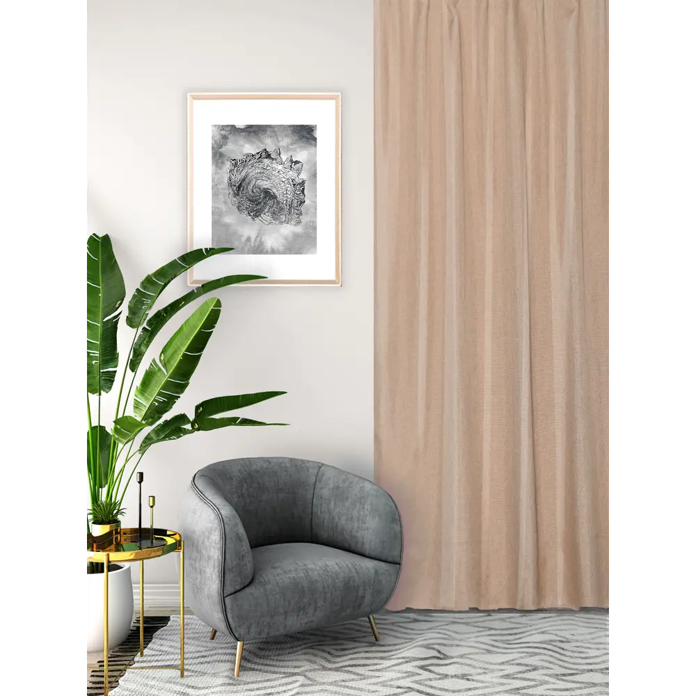 Штора на ленте Seasons Looks 140х260 см Beige цвет бежевый 84177637 STLM-2191468  - Вид №4
