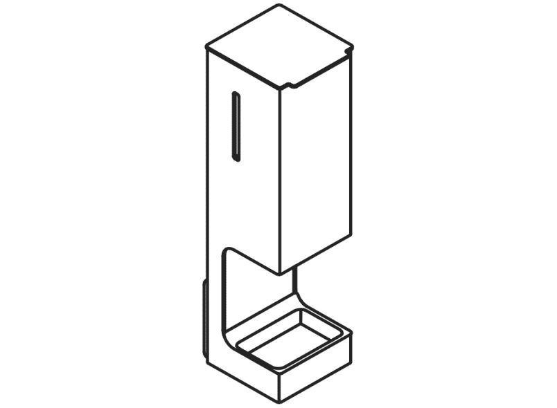 900.06.01660 Сенсорный дозатор дезинфицирующего средства, настенная модель HEWI System 900 - Вид №7