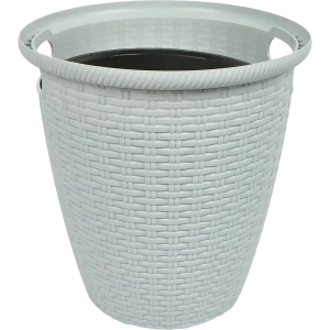 Кашпо Ingreen Rattan ø26.5 h27.5 см v6 л пластик утренний туман 84281216 STLM-2011814
