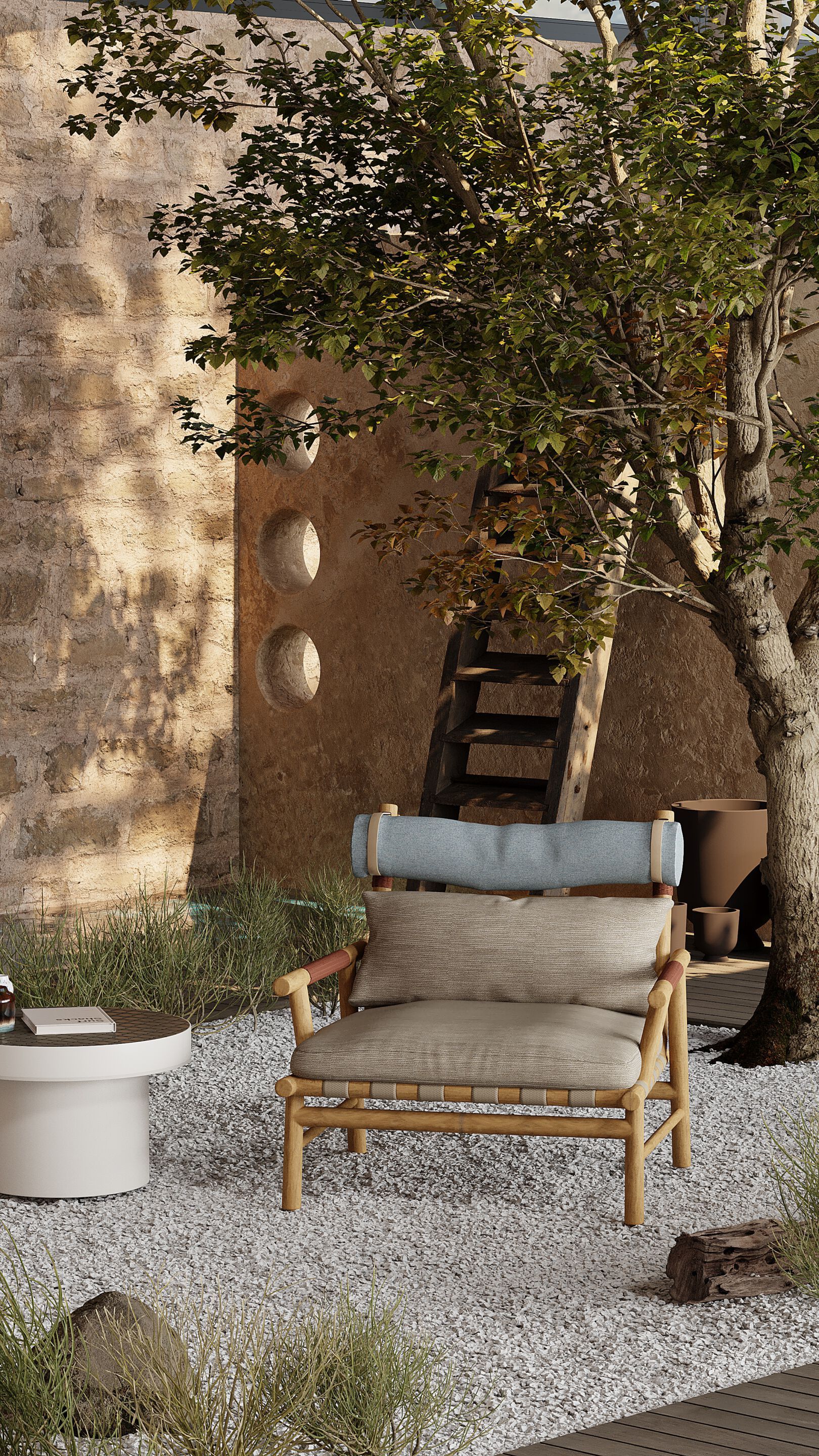 Садовое кресло из тикового дерева и Sunbrella® YAAZ Uz ARCH-00149572 - Вид №2