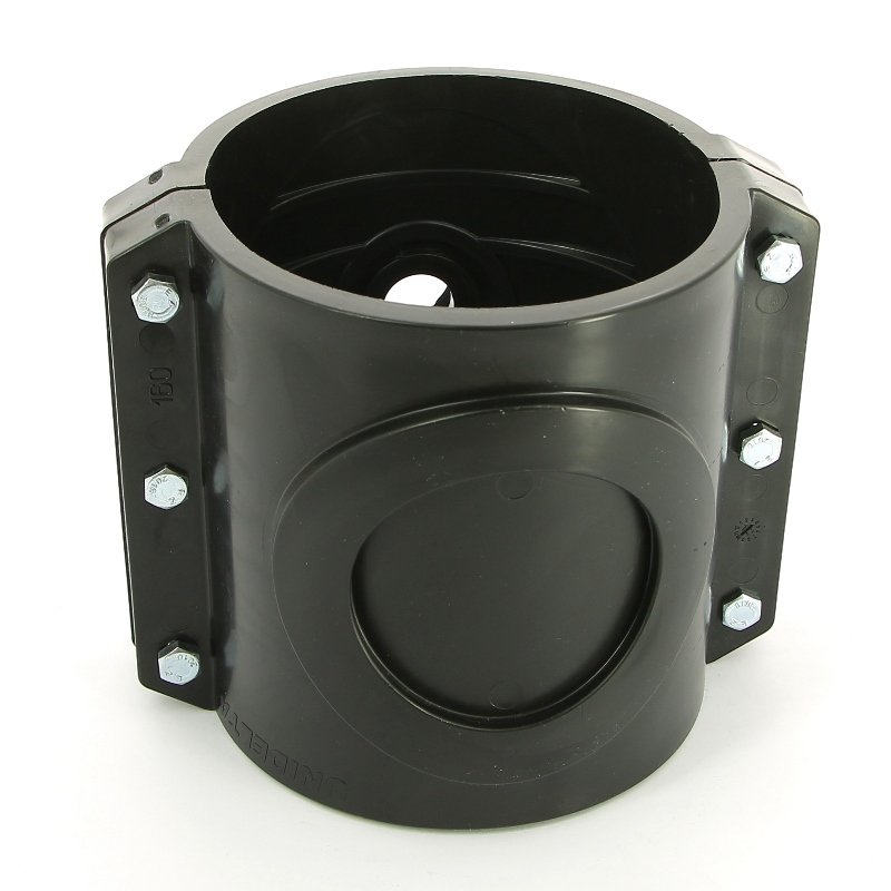 Врезка монтажная 160 x 1" ВР, 6 болтов, для труб ПНД UNIDELTA 1026160004 - Вид №1