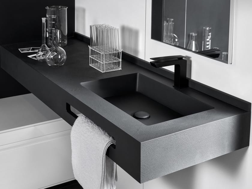 Прямоугольная раковина из Акрона© с держателем для полотенец Acquabella ARCH-00059567