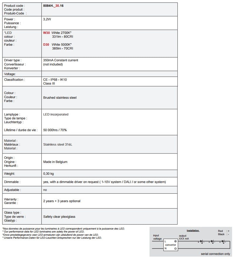 Нержавеющая сталь светодиодные напольные карты BEL-LIGHTING площадь ARCH-00056965 - Вид №3