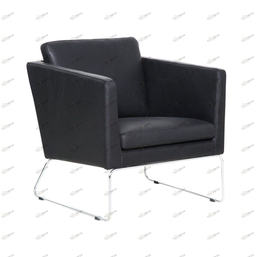 Кресло Clark, черное, обивка Aniline Sits S1113