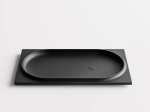 Бетонный прямоугольный поддон для душа