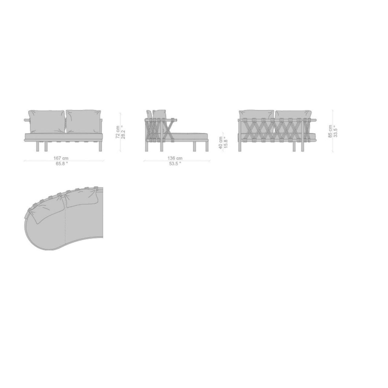 Модульный садовый диван CASSINA Trampoline ARCH-00122194 - Вид №7