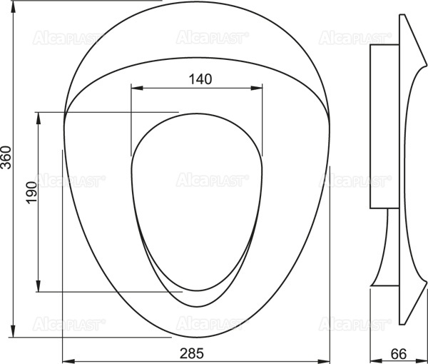 A68 Крышка сиденье для унитаза ALCAPLAST  - Вид №1