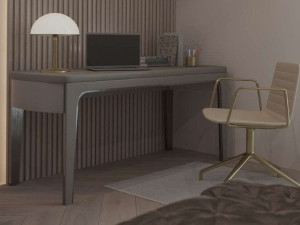 Деревянный письменный стол с ящиками