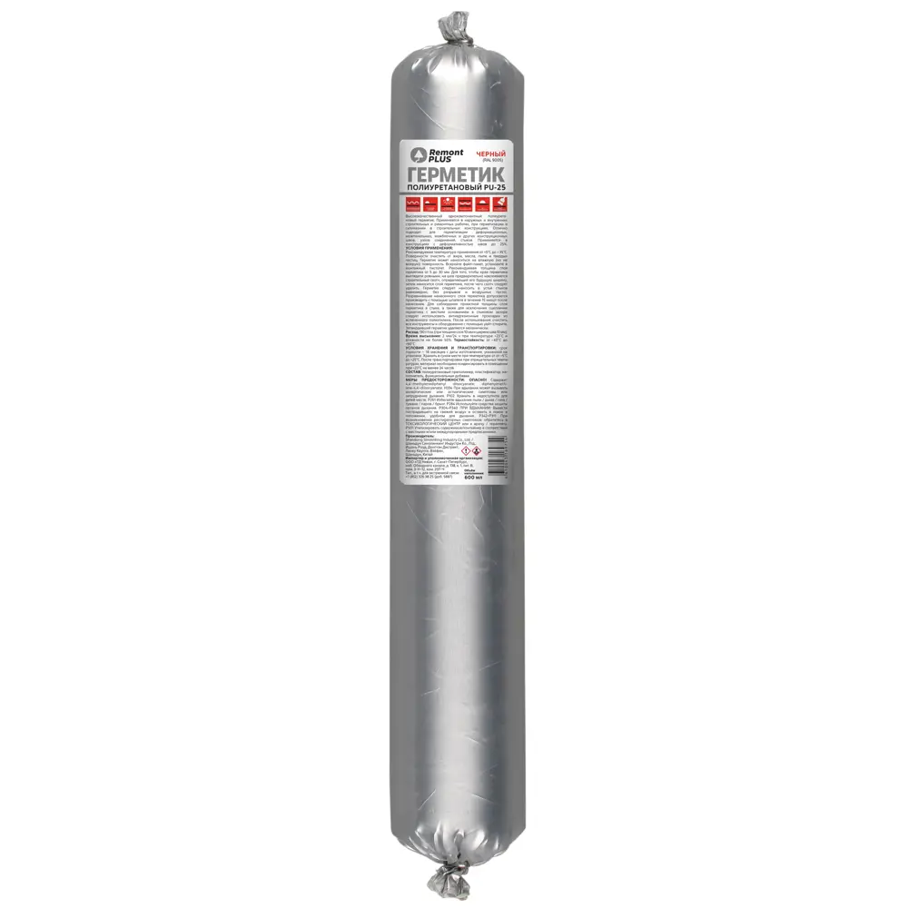 Полиуретановый герметик Remont Plus PU-25 черный 600 мл 89424155 STLM-1570668