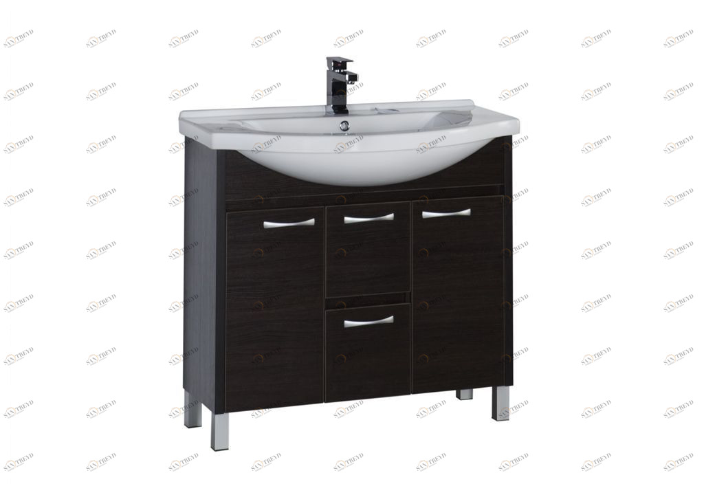 Тумба с раковиной Aquanet Донна 100 венге 0016918300168866