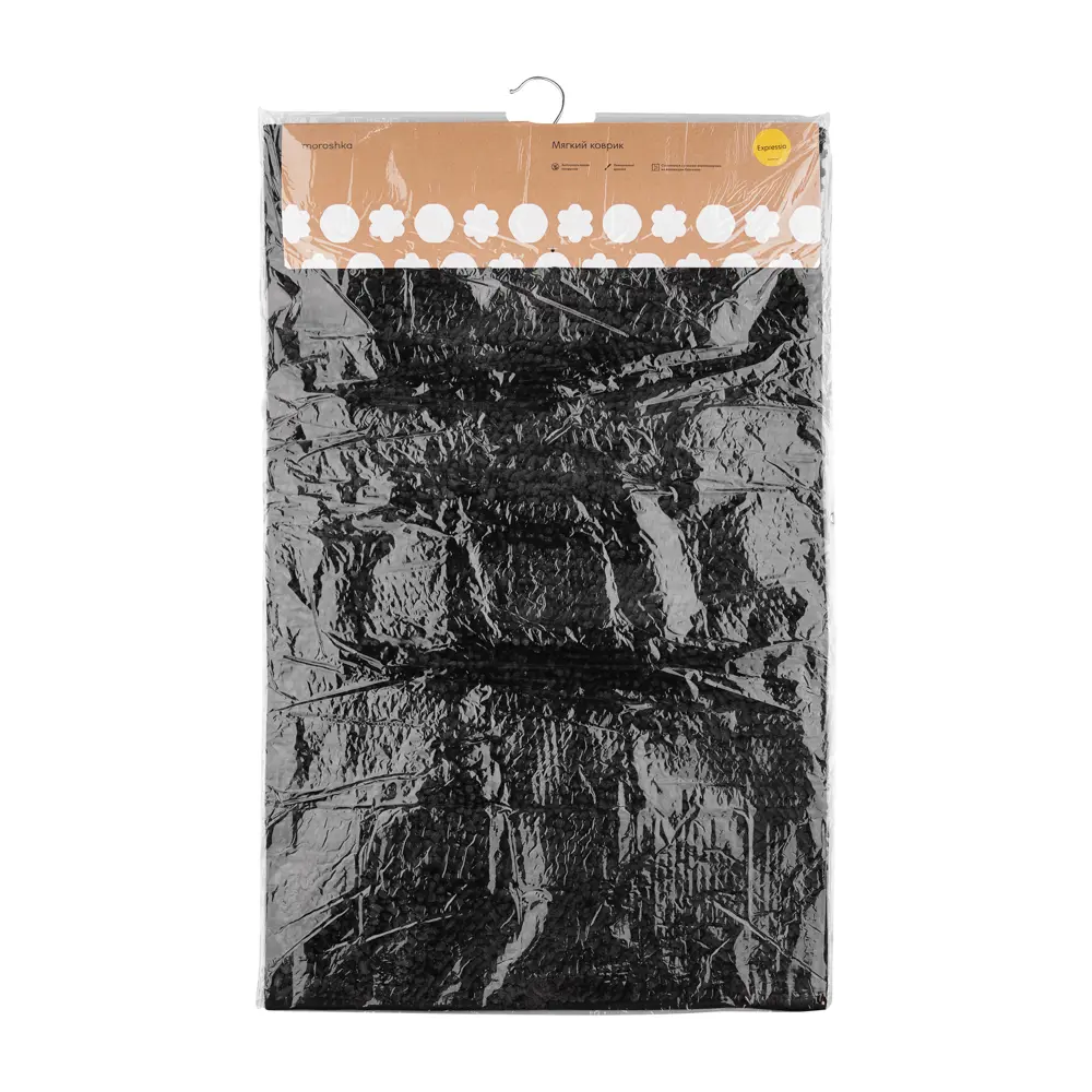 Коврик для ванной комнаты Moroshka Expressia 50x80 см цвет черный STLM-2138489 - Вид №7